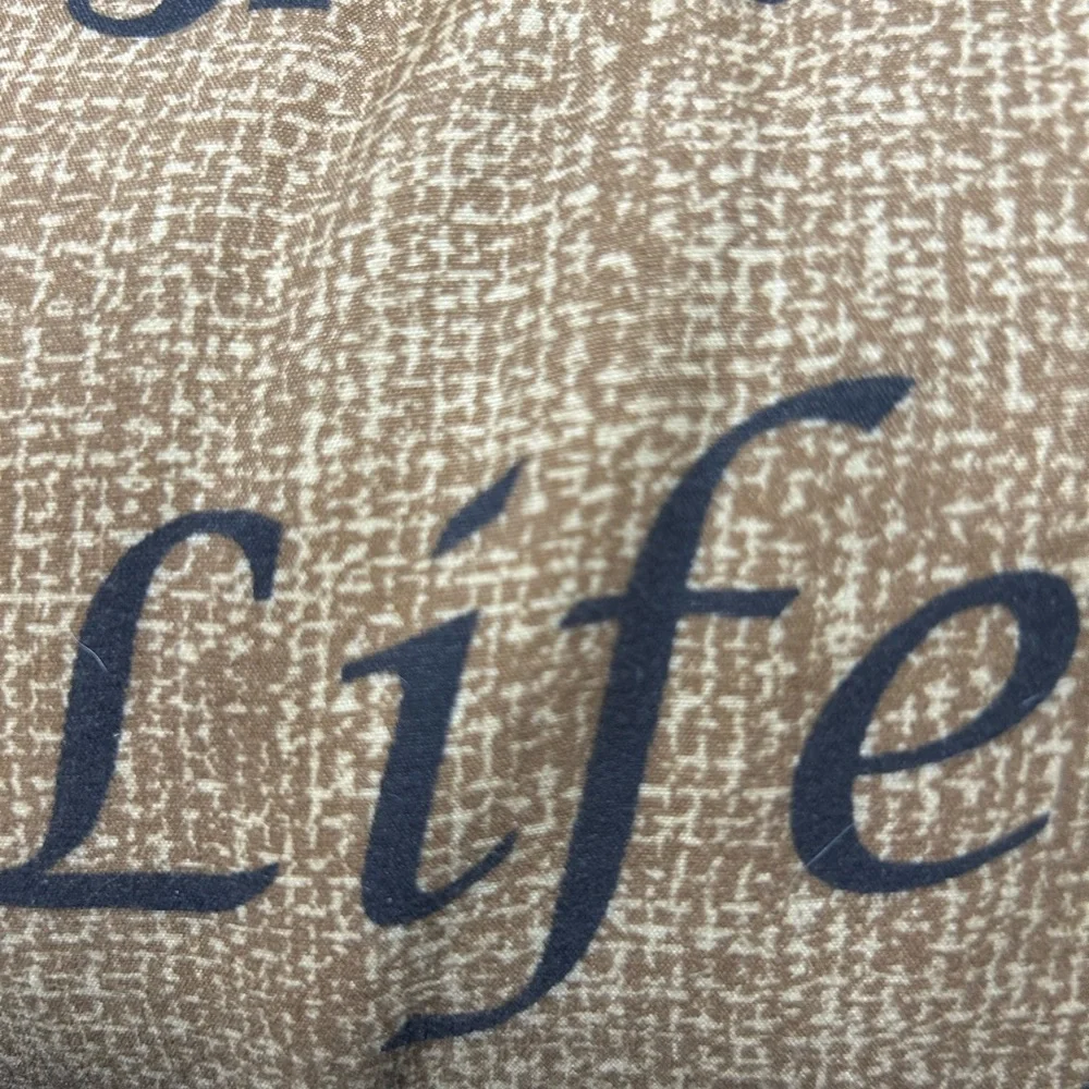 Brown Text Print King Bedding Set